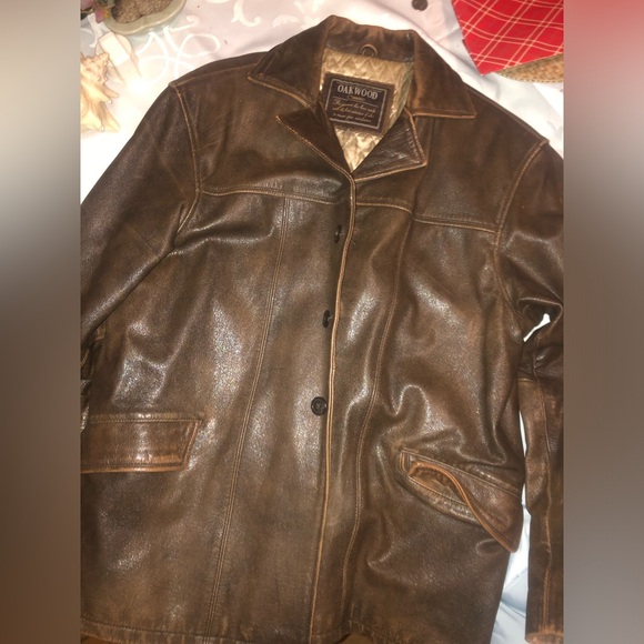 Oakwood Classic Brown Leather Jacket - Picture 6 of 8